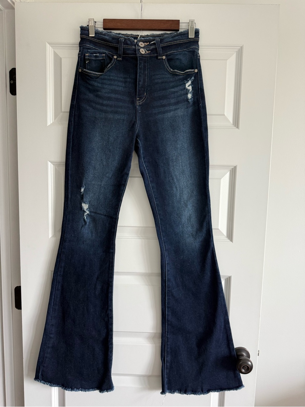 Kancan Flare Distressed Jeans